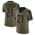 Choea S.Seahawks #21 Devon Witherspoon Player Olive Salute To Service Limited Game Stitched Jerseys