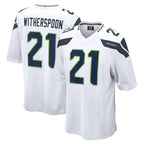 Choea S.Seahawks #21 Devon Witherspoon Player White Home Game Stitched Jerseys