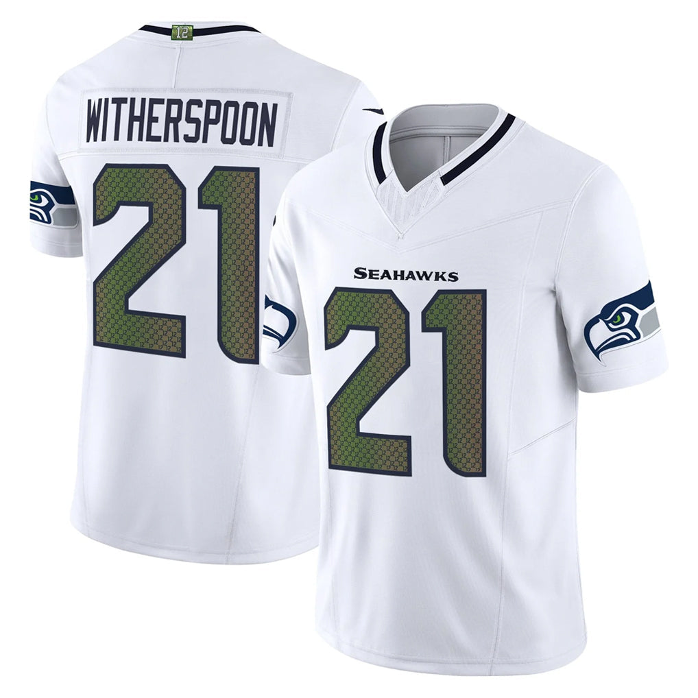 Choea S.Seahawks #21 Devon Witherspoon Whitel Rivalries Vapor Limited Home Game Stitched Jerseys