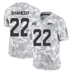 Choea S.Seahawks #22 Rashid Shaheed Player Arctic Camo Limited Salute To Service Home Game Stitched Jerseys