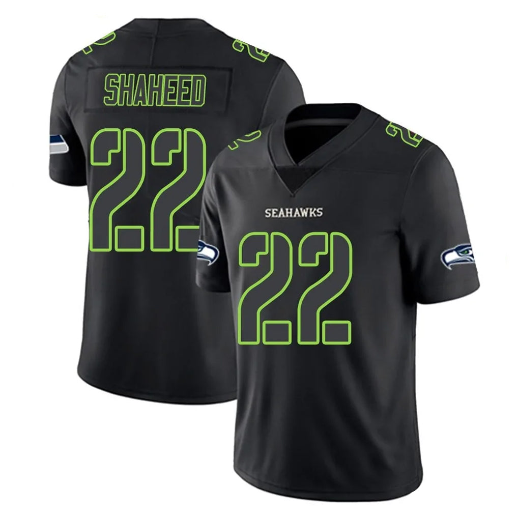 Choea S.Seahawks #22 Rashid Shaheed Player Black Impact Limited Home Game Stitched Jerseys