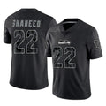 Choea S.Seahawks #22 Rashid Shaheed Player Black Limited Reflective Home Game Stitched Jerseys