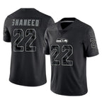 Choea S.Seahawks #22 Rashid Shaheed Player Black Limited Reflective Home Game Stitched Jerseys