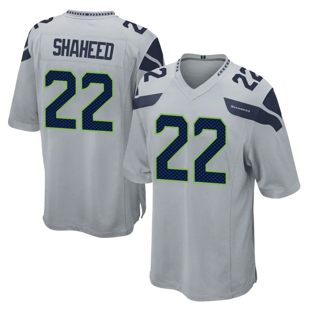 Choea S.Seahawks #22 Rashid Shaheed Player Gray Home Game Stitched Jerseys