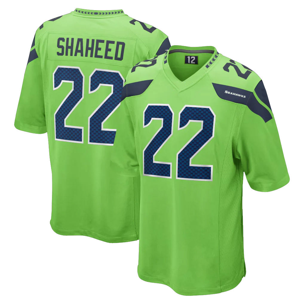 Choea S.Seahawks #22 Rashid Shaheed Player Green Home Game Stitched Jerseys