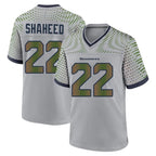 Choea S.Seahawks #22 Rashid Shaheed Player Grey 2025 Rivalries Collection Home Game Stitched Jerseys