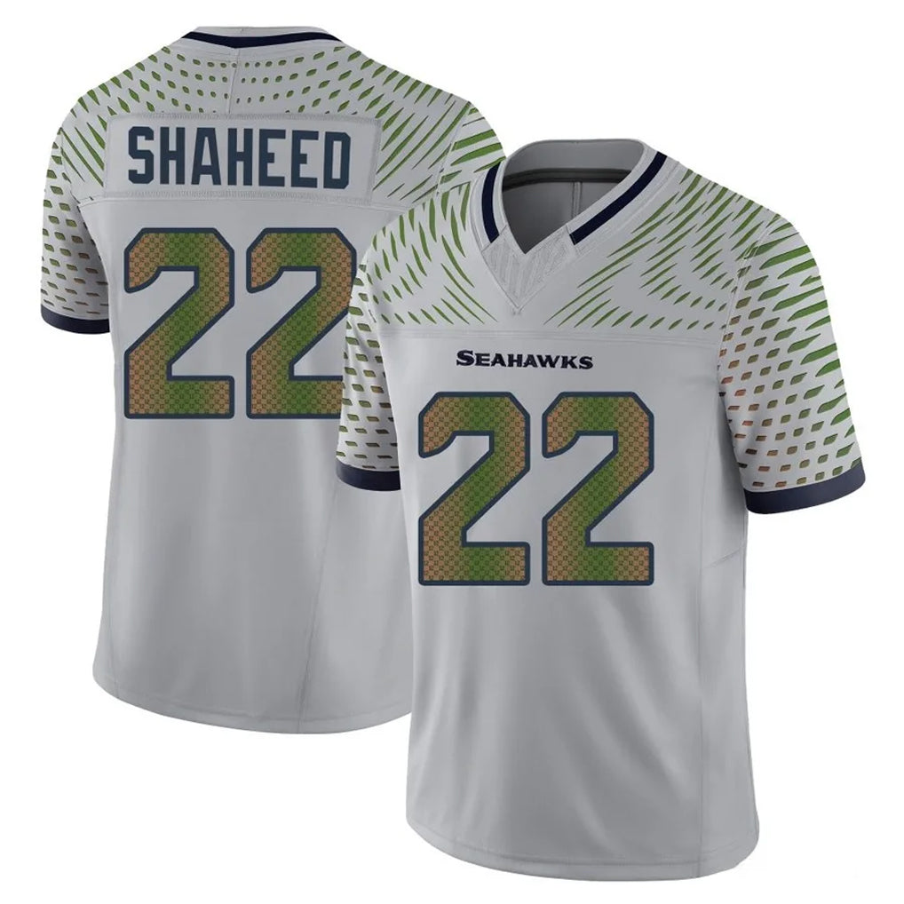 Choea S.Seahawks #22 Rashid Shaheed Player Grey Limited 2025 Rivalries Collection Home Game Stitched Jerseys