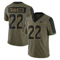 Choea S.Seahawks #22 Rashid Shaheed Player Olive Salute To Service Limited Game Stitched Jerseys