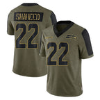 Choea S.Seahawks #22 Rashid Shaheed Player Olive Salute To Service Limited Game Stitched Jerseys