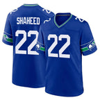 Choea S.Seahawks #22 Rashid Shaheed Player Royal Throwback Home Game Stitched Jerseys