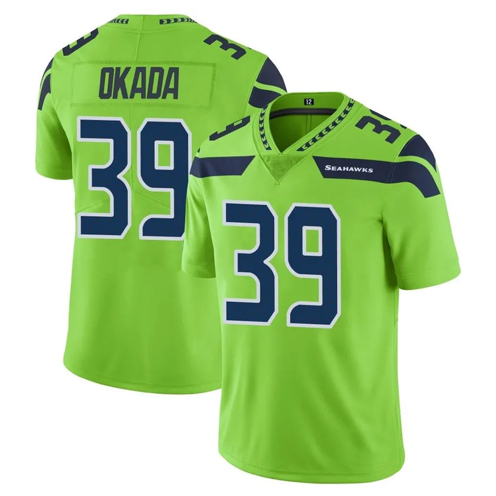 Choea S.Seahawks #39 Ty Okada Player Green Limited Color Rush Home Game Stitched Jerseys