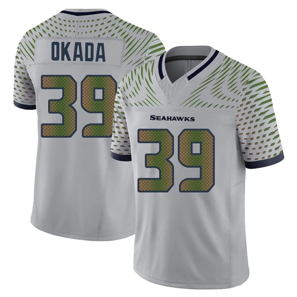 Choea S.Seahawks #39 Ty Okada Player Grey Limited 2025 Rivalries Collection Home Game Stitched Jerseys
