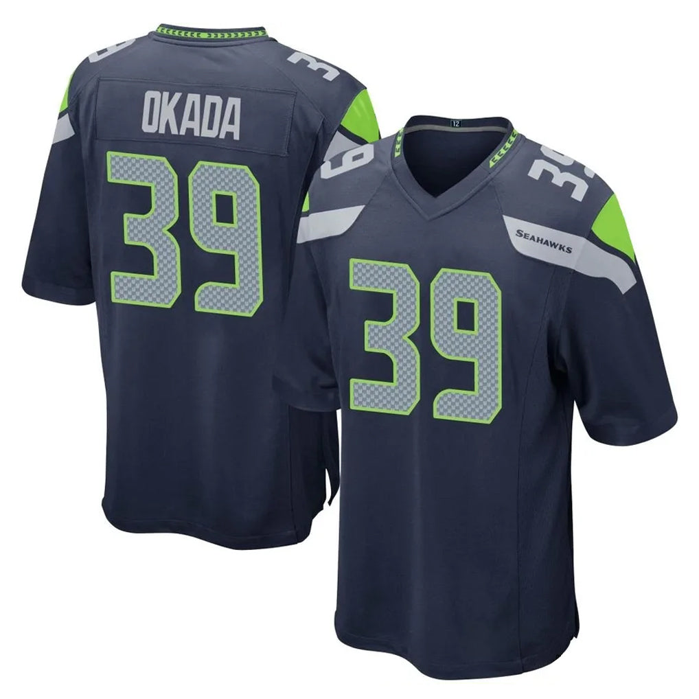 Choea S.Seahawks #39 Ty Okada Player Navy Home Game Stitched Jerseys