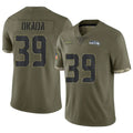 Choea S.Seahawks #39 Ty Okada Player Olive Limited Salute To Service Home Game Stitched Jerseys