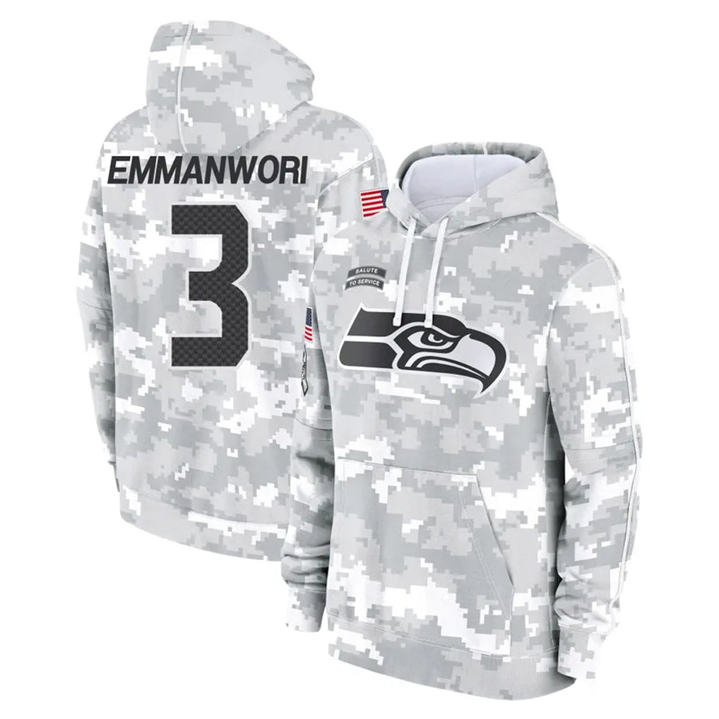 Choea S.Seahawks #3 Nick Emmanwori Player Arctic Camo Limited Salute to Service Pullover Hoodies Game Stitched Jerseys