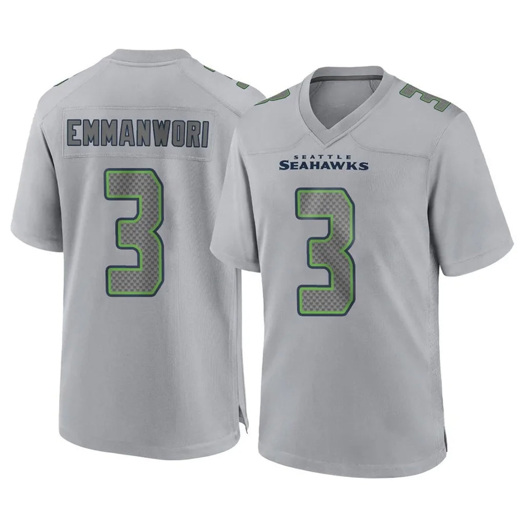 Choea S.Seahawks #3 Nick Emmanwori Player Gray Atmosphere Fashion Home Game Stitched Jerseys