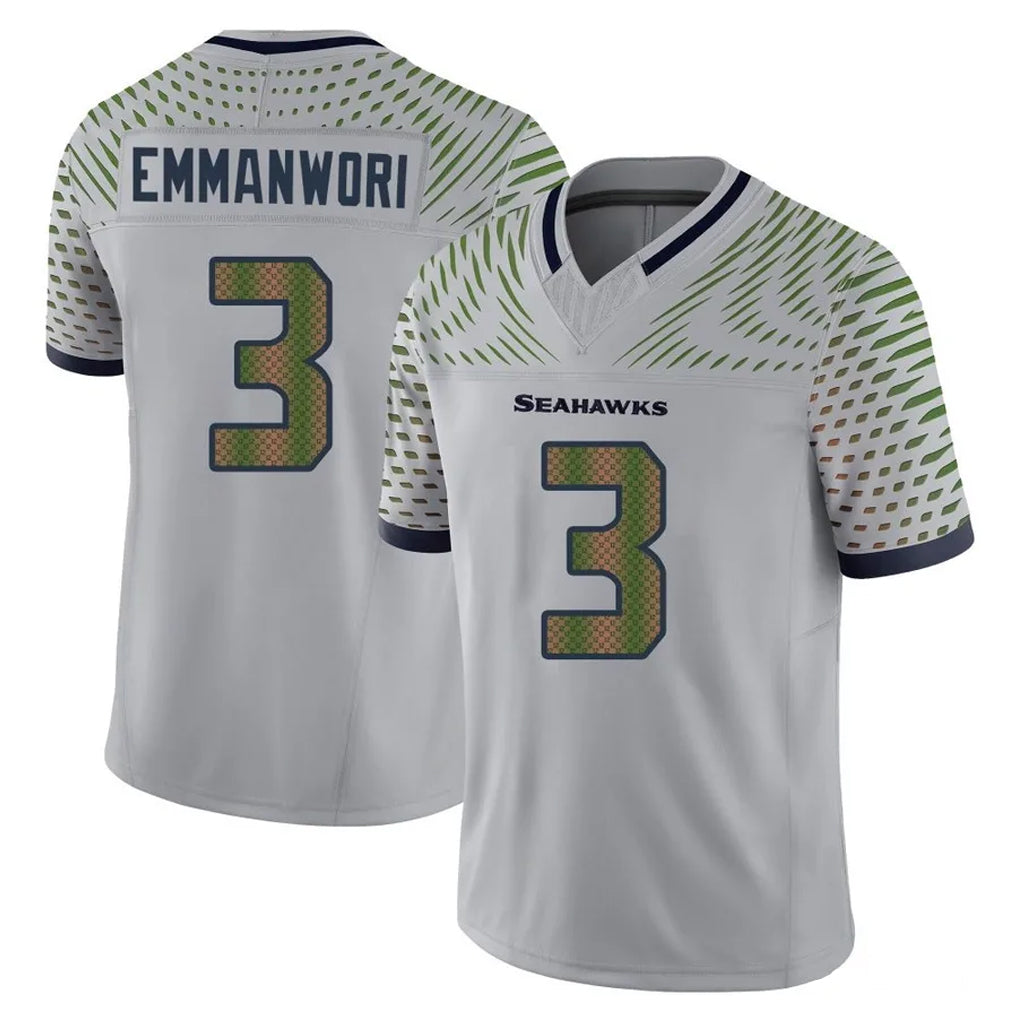 Choea S.Seahawks #3 Nick Emmanwori Player Grey Limited 2025 Rivalries Collection Home Game Stitched Jerseys