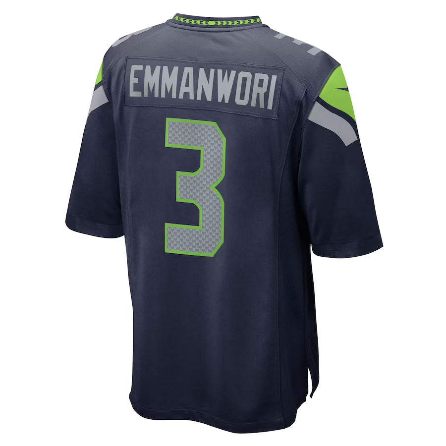 Choea S.Seahawks #3 Nick Emmanwori Player Navy Home Game Football Jersey