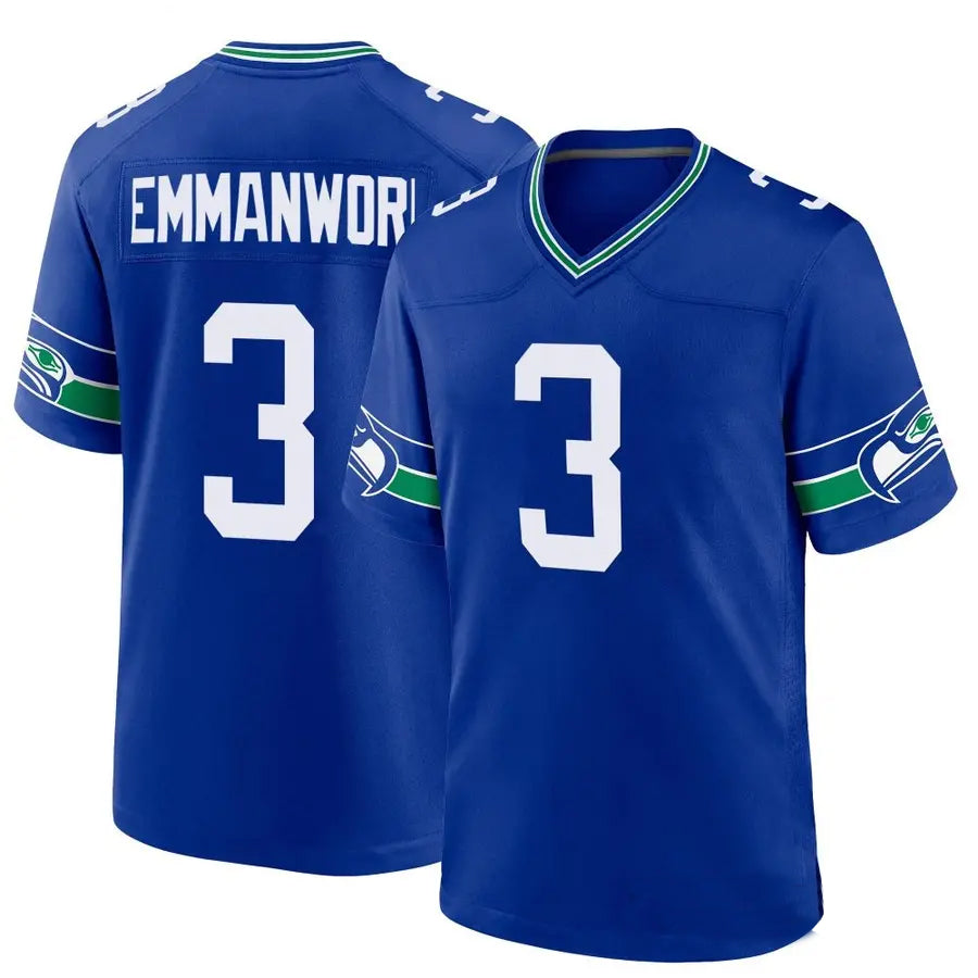 Choea S.Seahawks #3 Nick Emmanwori Player Royal Game Stitched Jerseys