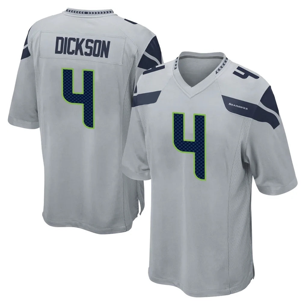 Choea S.Seahawks #4 Michael Dickson Player Gray Home Game Stitched Jerseys