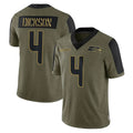 Choea S.Seahawks #4 Michael Dickson Player Olive Salute To Service Limited Game Stitched Jerseys