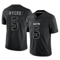 Choea S.Seahawks #5 Jason Myers Player Black Limited Reflective Home Game Stitched Jerseys