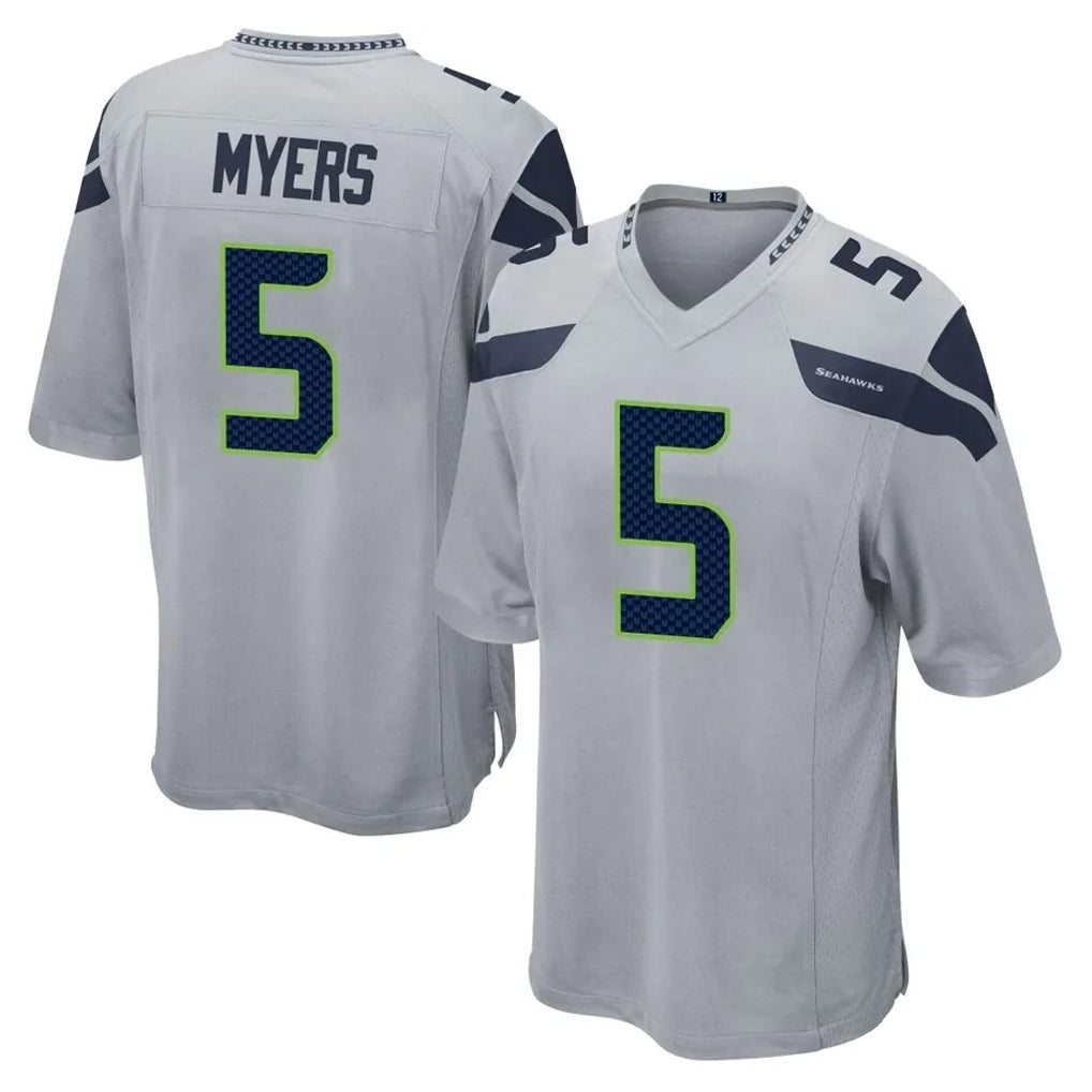 Choea S.Seahawks #5 Jason Myers Player Gray Home Game Stitched Jerseys