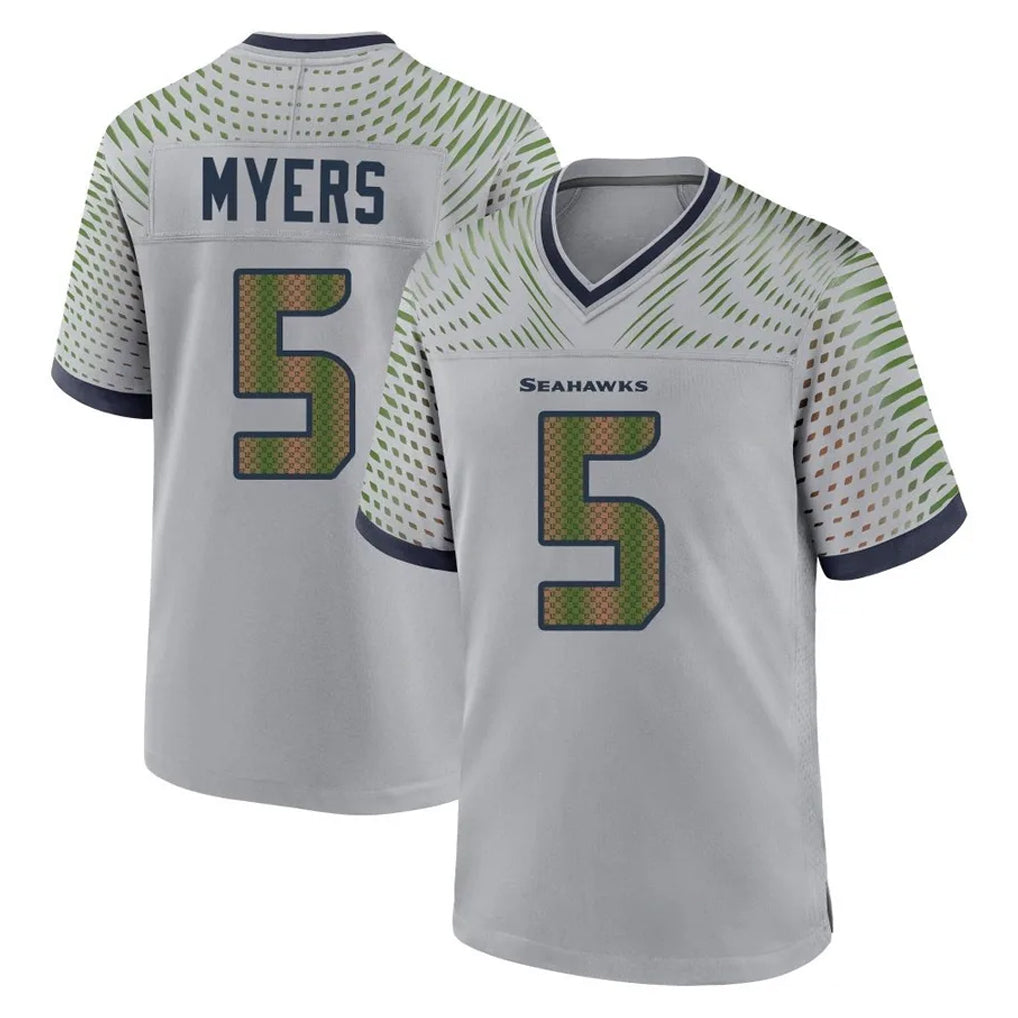 Choea S.Seahawks #5 Jason Myers Player Grey 2025 Rivalries Collection Home Game Stitched Jerseys