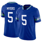 Choea S.Seahawks #5 Jason Myers Player Royal Limited Throwback Vapor F.U.S.E. Home Game Stitched Jerseys
