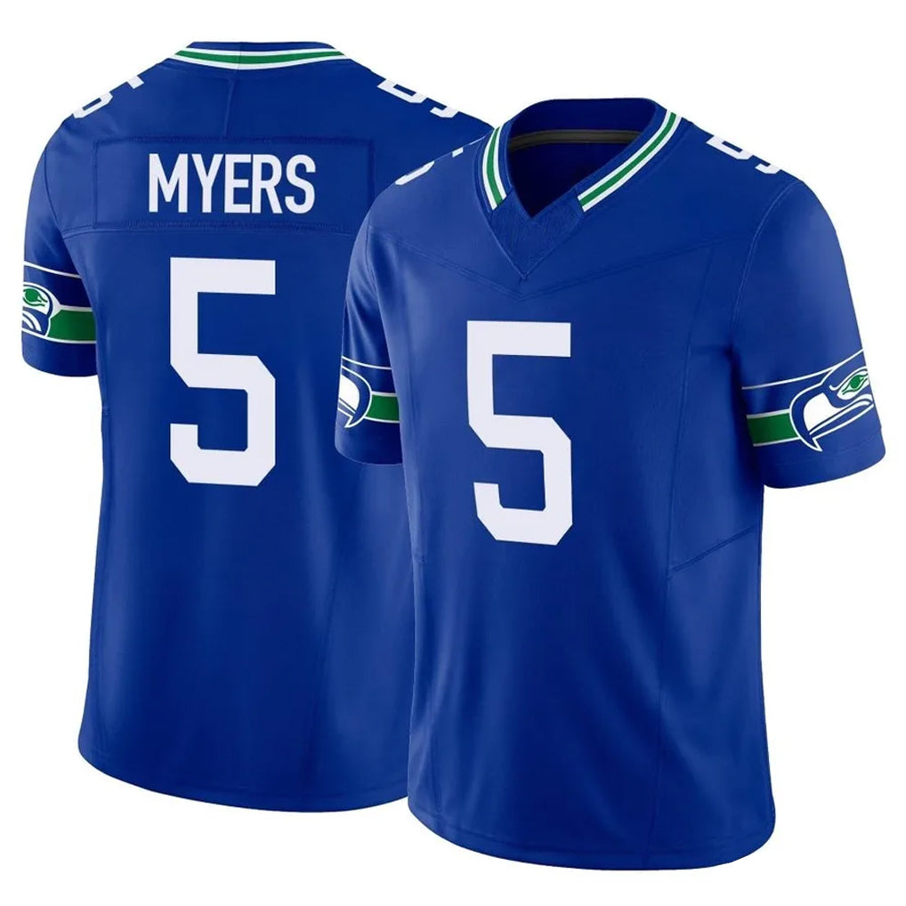 Choea S.Seahawks #5 Jason Myers Player Royal Limited Throwback Vapor F.U.S.E. Home Game Stitched Jerseys