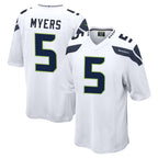 Choea S.Seahawks #5 Jason Myers Player White Home Game Stitched Jerseys