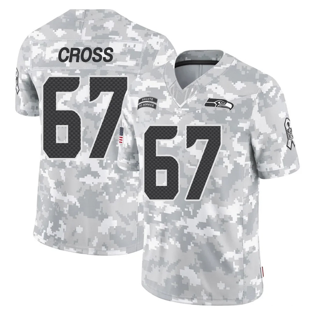 Choea S.Seahawks #67 Charles Cross Player Arctic Camo Limited Salute To Service Home Game Stitched Jerseys