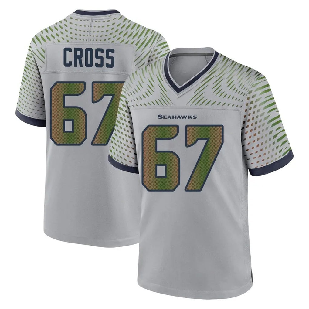 Choea S.Seahawks #67 Charles Cross Player Grey 2025 Rivalries Collection Home Game Stitched Jerseys