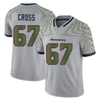 Choea S.Seahawks #67 Charles Cross Player Grey Limited 2025 Rivalries Collection Home Game Stitched Jerseys