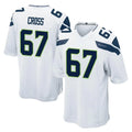 Choea S.Seahawks #67 Charles Cross Player White Home Game Stitched Jerseys