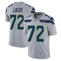 Choea S.Seahawks #72 Abraham Lucas Player Gray Limited Vapor Untouchable Home Game Stitched Jerseys