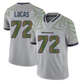 Choea S.Seahawks #72 Abraham Lucas Player Grey Limited 2025 Rivalries Collection Home Game Stitched Jerseys