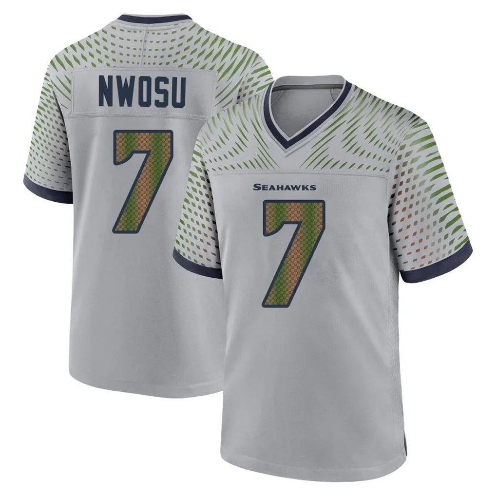 Choea S.Seahawks #7 Uchenna Nwosu Player Grey 2025 Rivalries Collection Home Game Stitched Jerseys