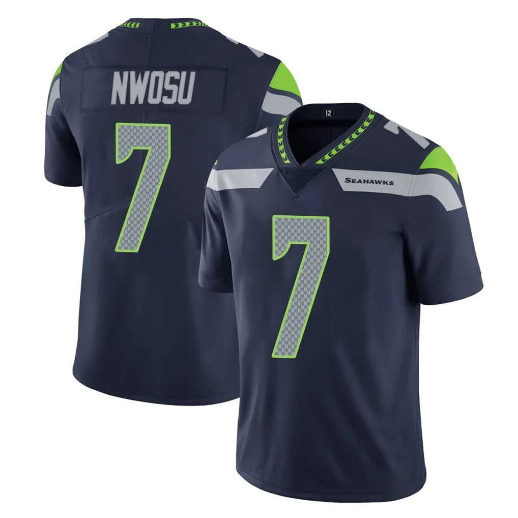 Choea S.Seahawks #7 Uchenna Nwosu Player Navy Limited Vapor Untouchable Home Game Stitched Jerseys