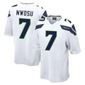 Choea S.Seahawks #7 Uchenna Nwosu Player White Home Game Stitched Jerseys
