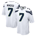 Choea S.Seahawks #7 Uchenna Nwosu Player White Home Game Stitched Jerseys
