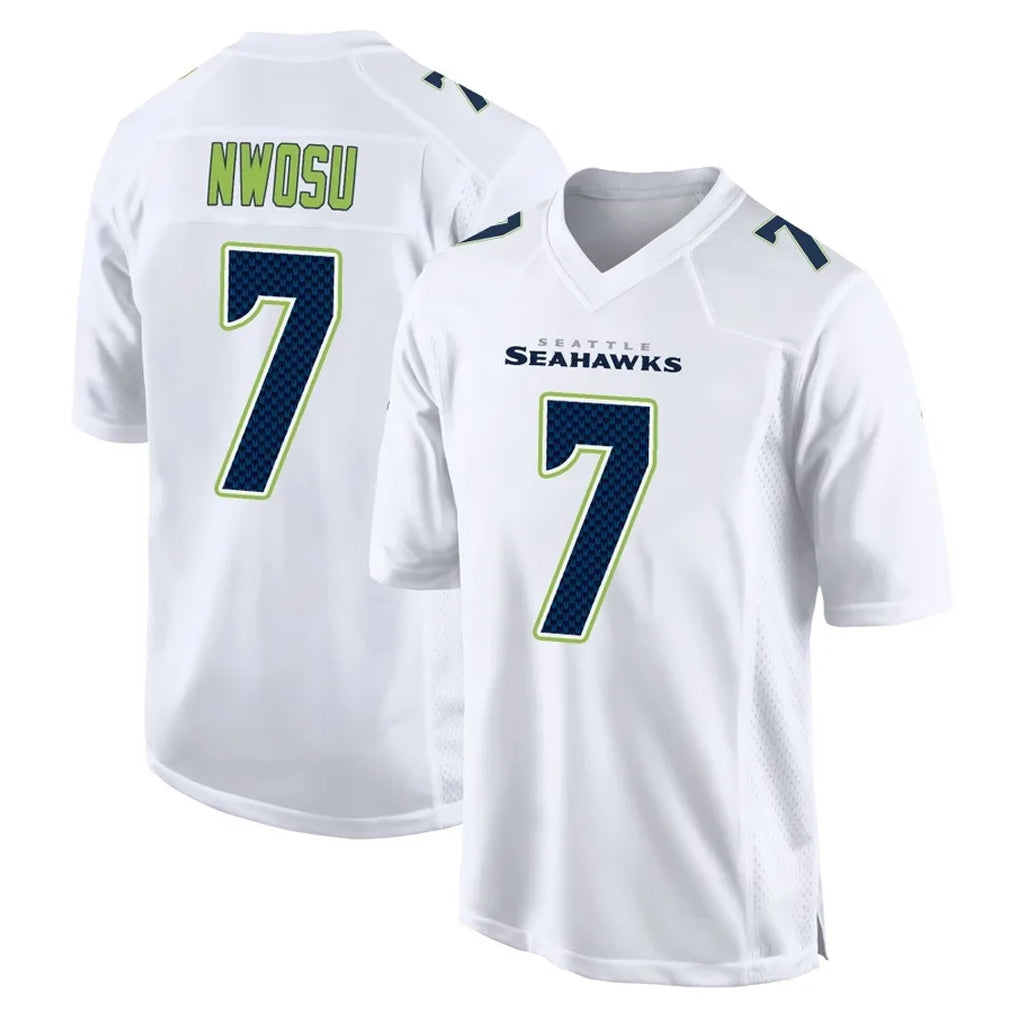Choea S.Seahawks #7 Uchenna Nwosu Player White Tundra Fashion Home Game Stitched Jerseys