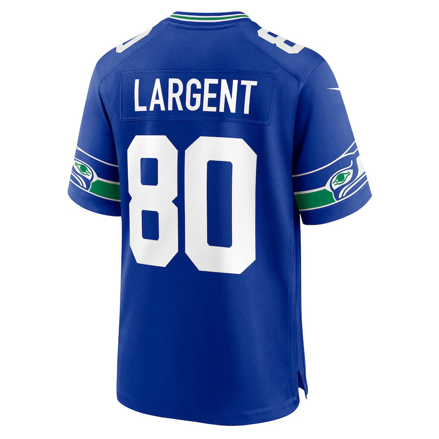 Choea S.Seahawks #80 Steve Largent Player Royal Game Stitched Jerseys