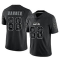 Choea S.Seahawks #88 AJ Barner Player Black Limited Reflective Home Game Stitched Jerseys