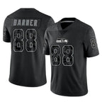 Choea S.Seahawks #88 AJ Barner Player Black Limited Reflective Home Game Stitched Jerseys