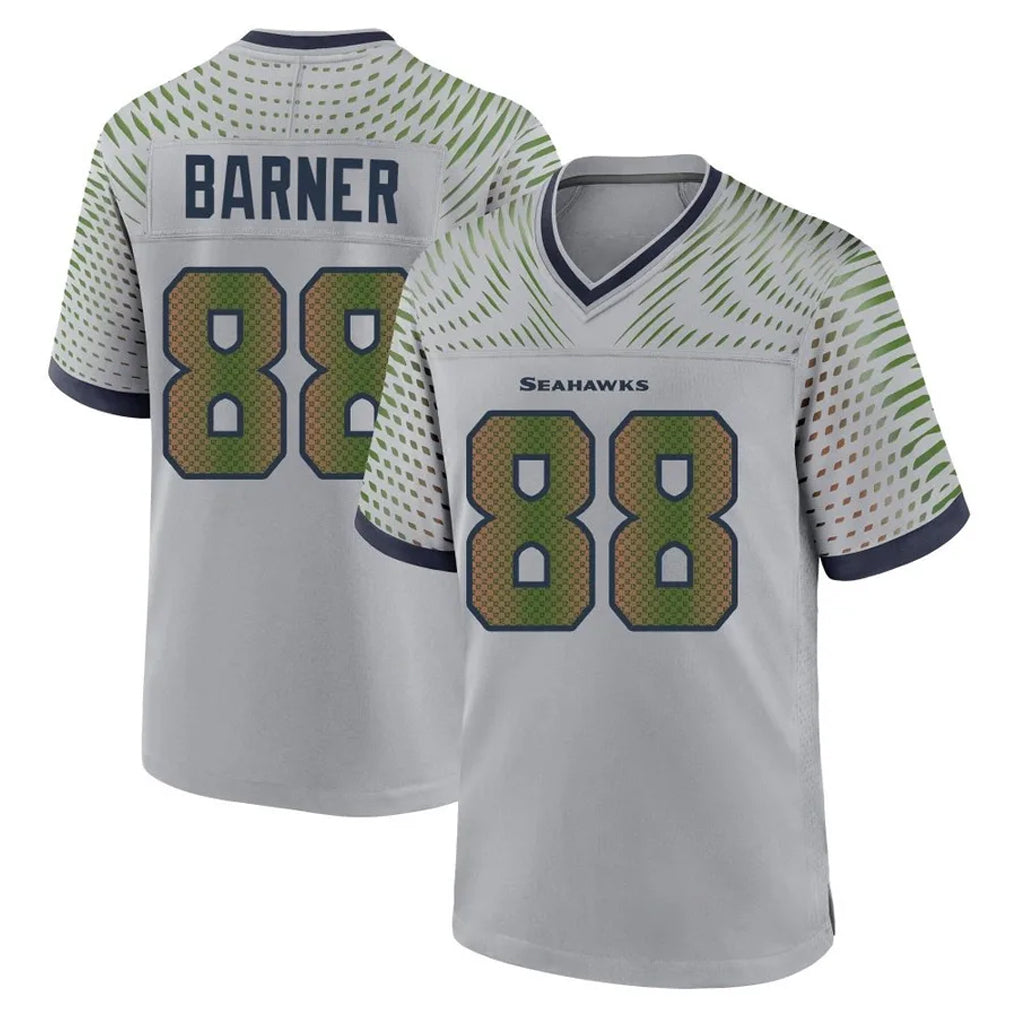 Choea S.Seahawks #88 AJ Barner Player Grey 2025 Rivalries Collection Home Game Stitched Jerseys