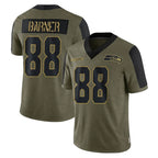 Choea S.Seahawks #88 AJ Barner Player Olive Salute To Service Limited Game Stitched Jerseys