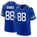 Choea S.Seahawks #88 AJ Barner Player Royal Throwback Home Game Stitched Jerseys