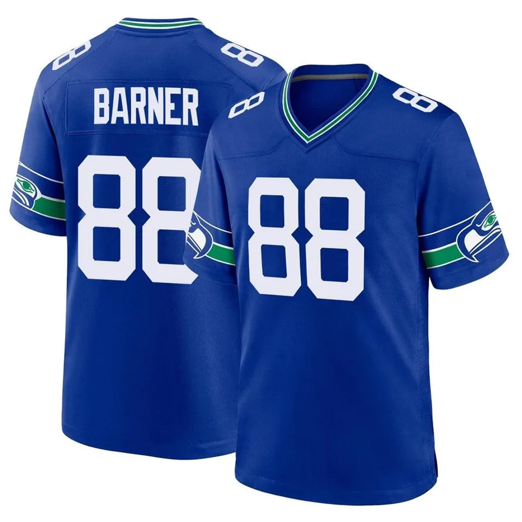 Choea S.Seahawks #88 AJ Barner Player Royal Throwback Home Game Stitched Jerseys