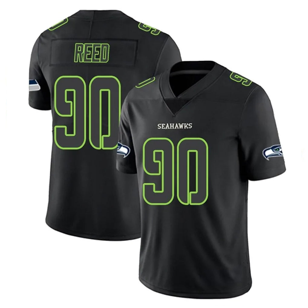 Choea S.Seahawks #90 Jarran Reed Player Black Impact Limited Home Game Stitched Jerseys